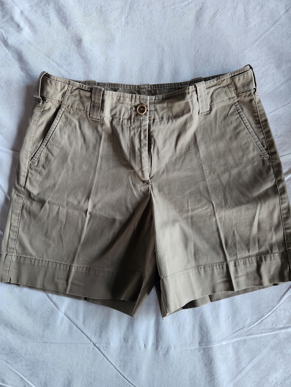Vintage‎ Talbots Khaki Shorts High Waisted Classic Preppy Tailored Bermuda